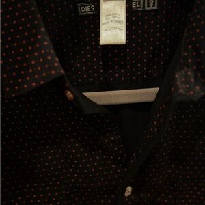 Diesel Black and Red Casual Button Down Shirt